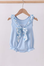 Blue bunny applique ruffle bubble - ARIA KIDS