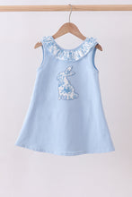 Blue bunny applique ruffle dress - ARIA KIDS