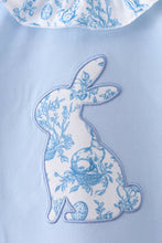 Blue bunny applique ruffle dress - ARIA KIDS