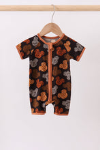 Brown character bamboo romper - ARIA KIDS