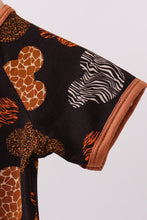 Brown character bamboo romper - ARIA KIDS