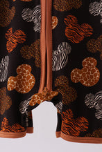 Brown character bamboo romper - ARIA KIDS