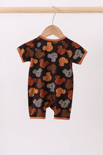 Brown character bamboo romper - ARIA KIDS