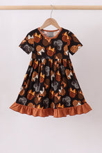 Brown character bamboo dress - ARIA KIDS