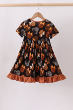 Brown character bamboo dress - ARIA KIDS
