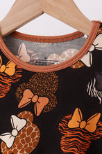 Brown character bamboo dress - ARIA KIDS