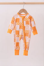 Tennessee floral checkered long sleeve bamboo romper - ARIA KIDS