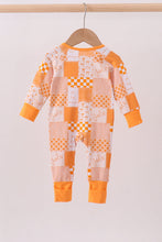 Tennessee floral checkered long sleeve bamboo romper - ARIA KIDS