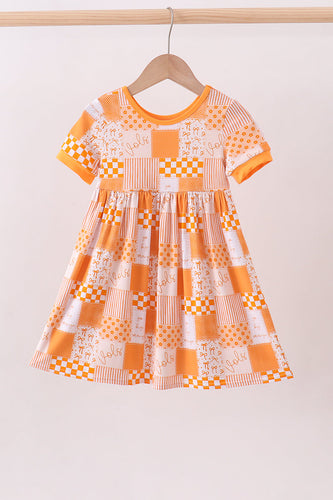 Tennessee floral checkered bamboo dress - ARIA KIDS