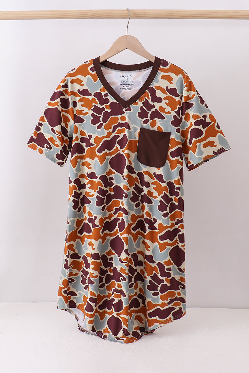 Camouflage print bamboo gown - ARIA KIDS