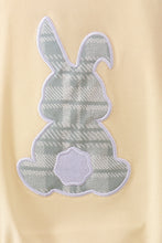 Yellow plaid bunny applique bubble - ARIA KIDS