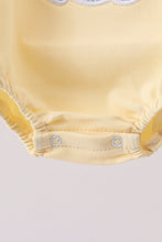 Yellow plaid bunny applique bubble - ARIA KIDS
