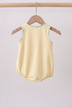 Yellow plaid bunny applique bubble - ARIA KIDS