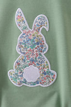 Sage bunny applique ruffle bubble - ARIA KIDS