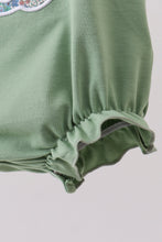 Sage bunny applique ruffle bubble - ARIA KIDS