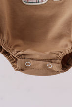 Brown plaid bunny applique bubble - ARIA KIDS