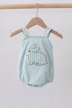 Blue stripe bunny applique bubble - ARIA KIDS