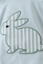 Blue stripe bunny applique bubble - ARIA KIDS