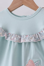 Blue floral bunny applique bloomer set - ARIA KIDS