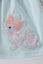 Blue floral bunny applique bloomer set - ARIA KIDS