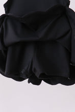Black scalloped active mom&me dress - ARIA KIDS