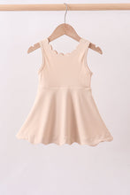Cream scalloped active dress - ARIA KIDS