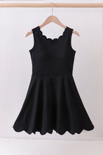 Black scalloped active mom&me dress - ARIA KIDS