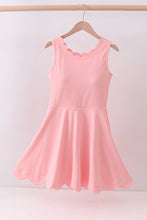 Pink scalloped active mom&me dress - ARIA KIDS