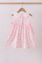 Pink bunny smocked lace collar dress - ARIA KIDS