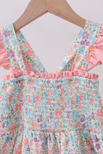 Floral smocked ruffle dress