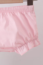 Green swiss dot cross sheep ruffle bloomer set - ARIA KIDS