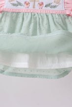 Green swiss dot cross sheep ruffle bloomer set - ARIA KIDS