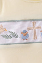 Yellow cross sheep embroidery bubble - ARIA KIDS