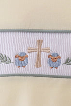 Yellow cross sheep embroidery top - ARIA KIDS