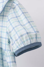 Blue plaid duck smocked dress - ARIA KIDS