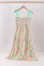 Pink floral smocked tiered dress - ARIA KIDS