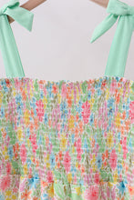 Pink floral smocked tiered dress - ARIA KIDS