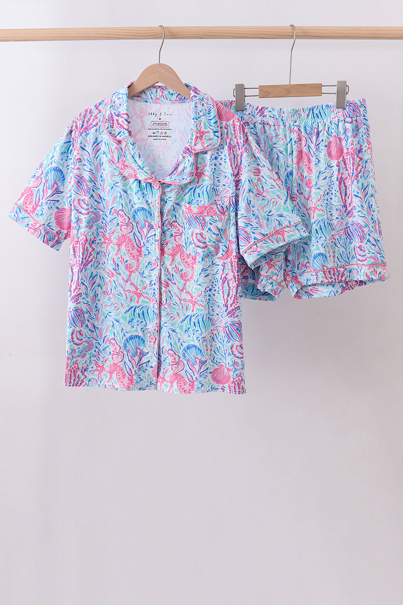 Marine creature bamboo pajama set - ARIA KIDS