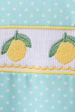 Summer lemon smocked bow bloomer set - ARIA KIDS