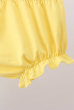 Summer lemon smocked bow bloomer set - ARIA KIDS