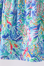 Blue floral print ruffle bloomer set - ARIA KIDS