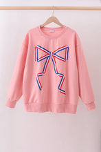 Peach hand-sewn bow mom&me sweatshirt - ARIA KIDS