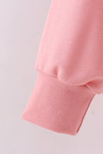 Peach hand-sewn bow mom&me sweatshirt - ARIA KIDS