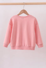 Peach hand-sewn bow mom&me sweatshirt - ARIA KIDS