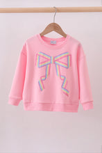 Pink hand-sewn bow mom&me sweatshirt - ARIA KIDS