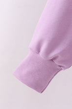 Purple hand-sewn bow mom&me sweatshirt - ARIA KIDS