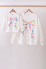 Cream hand-sewn bow mom&me sweatshirt - ARIA KIDS