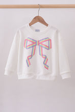 Cream hand-sewn bow mom&me sweatshirt - ARIA KIDS