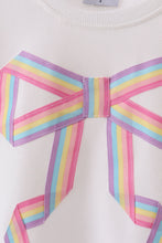 Cream hand-sewn bow mom&me sweatshirt - ARIA KIDS