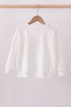 Cream hand-sewn bow mom&me sweatshirt - ARIA KIDS